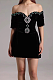 SUPER WHOLESALE |  Velvet Embellished Mini Dress