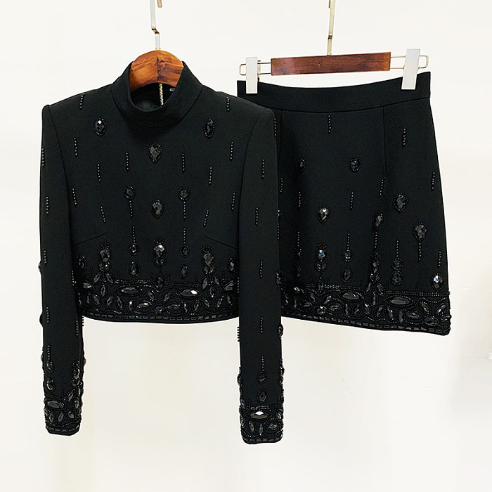 SUPER WHOLESALE | Beaded Fitted Skirt Set