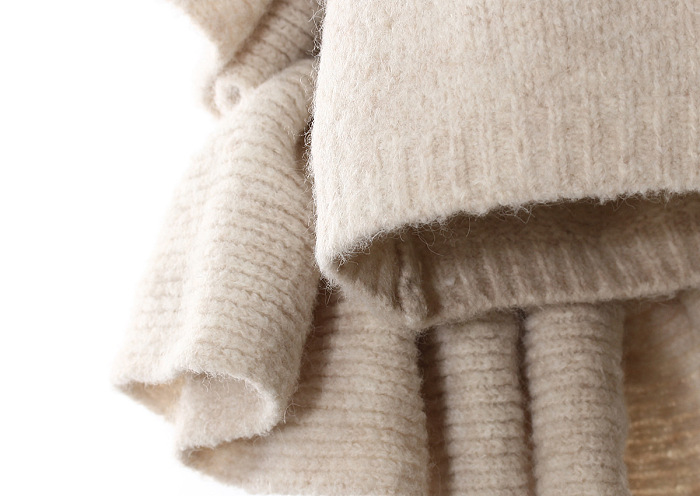 SUPER WHOLESALE | Turtle Neck Knitted Set with Coat