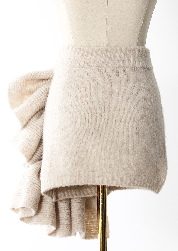 SUPER WHOLESALE | Turtle Neck Knitted Set with Coat