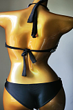 SUPER WHOLESALE | Rhinestone Beaded Cut Out Swimwear(black)