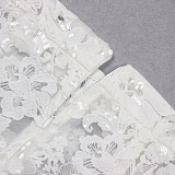 SUPER WHOLESALE | Lace Blazer Set(white)