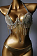 SUPER WHOLESALE | Fringe Halter Bikini Set(gold)