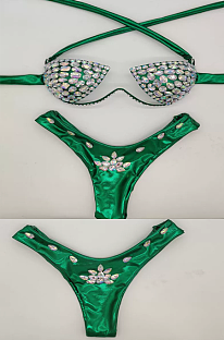 SUPER WHOLESALE | Rhinestone Beaded Bikini Set
