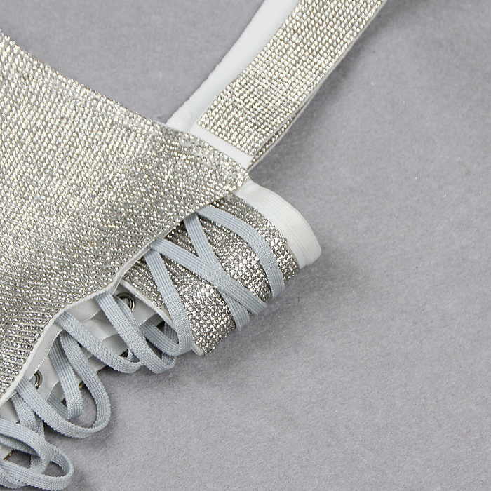 SUPER WHOLESALE | Lace Up Bling Bling Tank Dress