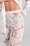 SUPER WHOLESALE | Lace Blazer Set(white)