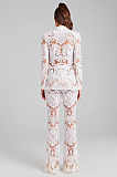 SUPER WHOLESALE | Lace Blazer Set(white)