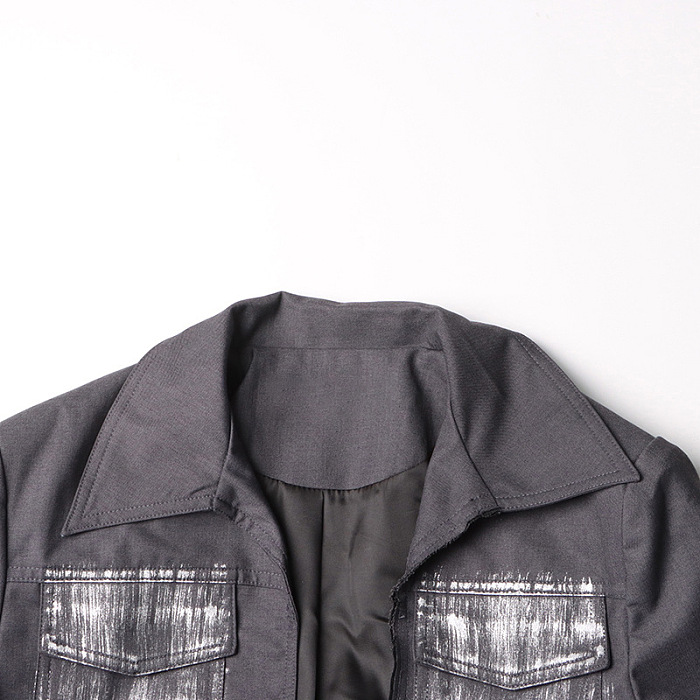SUPER WHOLESALE | Graffiti Split Trench Coat