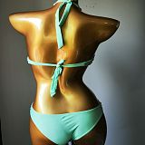 SUPER WHOLESALE | Rhinestone Beaded Cut Out Swimwear(green)