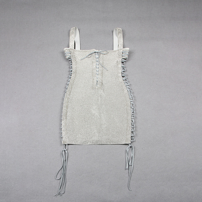 SUPER WHOLESALE | Lace Up Bling Bling Tank Dress