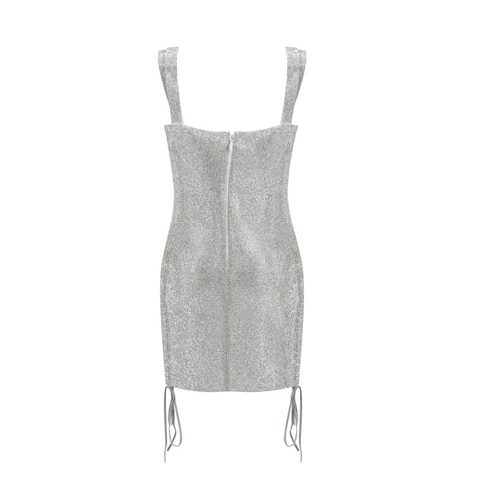 SUPER WHOLESALE | Lace Up Bling Bling Tank Dress
