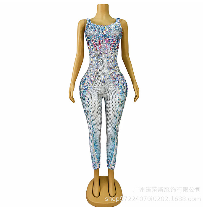 SUPER WHOLESALE |  Seashell Rhinestone Jumpsuit In Multi