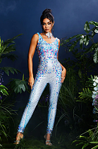 SUPER WHOLESALE |  Seashell Rhinestone Jumpsuit In Multi