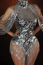 SUPER WHOLESALE |  Fringes Romper in Silver