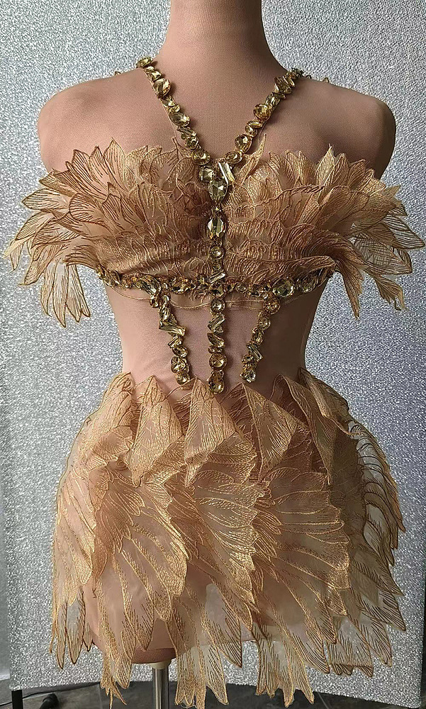 SUPER WHOLESALE |  Jewel Halter Ruffle Dress