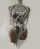SUPER WHOLESALE |  Fringes Romper in Silver