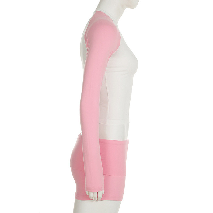 SUPER WHOLESALE | Shorts Set in Pink & White