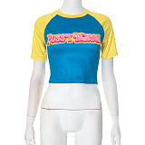 SUPER WHOLESALE | Printed T-shirt in Two Tones