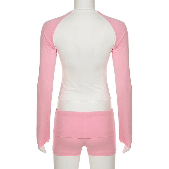 SUPER WHOLESALE | Shorts Set in Pink & White