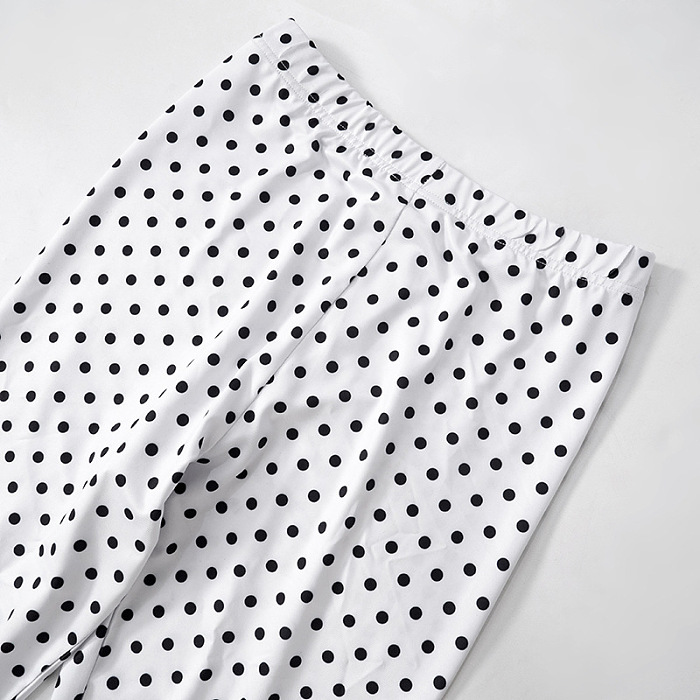 SUPER WHOLESALE | Polka Dot Pants Set with Bows Top