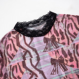 SUPER WHOLESALE | Lace Hem Shorts Set