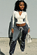 SUPER WHOLESALE | Gray & White Jogging Suit
