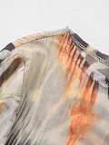 SUPER WHOLESALE | Printed Long Sleeve Top(Two colors a set)