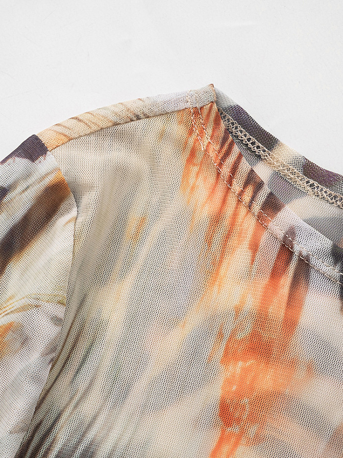 SUPER WHOLESALE | Printed Long Sleeve Top(Two colors a set)