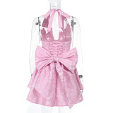 SUPER WHOLESALE | Halter Big Bow Dress