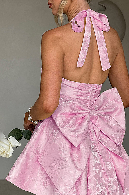 SUPER WHOLESALE | Halter Big Bow Dress