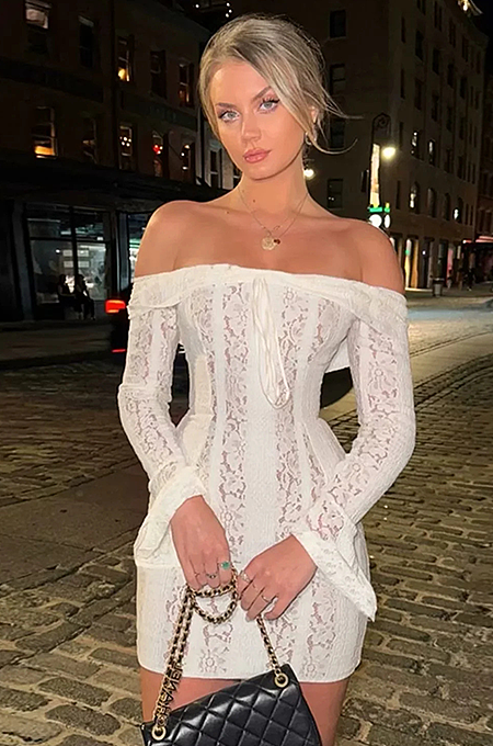 SUPER WHOLESALE | Strapless Lace Mini Dress