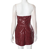SUPER WHOLESALE | Pu Strapless Mini Dress