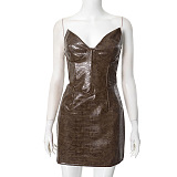 SUPER WHOLESALE | Pu Strapless Mini Dress
