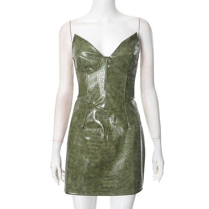 SUPER WHOLESALE | Pu Strapless Mini Dress