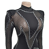 SUPER WHOLESALE | Rhinestone Mesh Jumpsuit