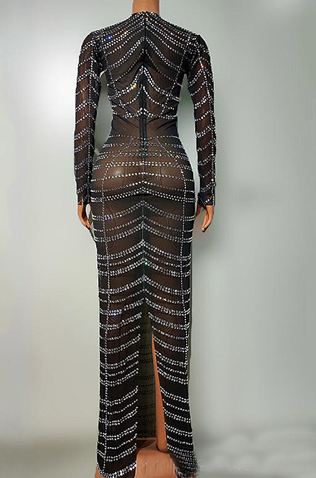 SUPER WHOLESALE | Rhinestone Evening Dress