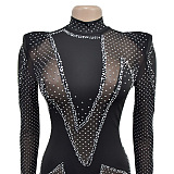 SUPER WHOLESALE | Rhinestone Mesh Jumpsuit