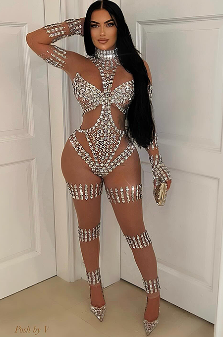SUPER WHOLESALE | Rhinestone Jumpsuit