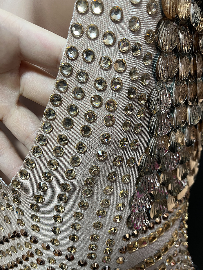 SUPER WHOLESALE | Sequins, Fringes Halter Dress