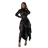 SUPER WHOLESALE | Lace Jumpsuit with Waist Strap