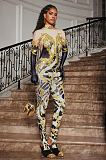 SUPER WHOLESALE | Rhinestone Printed Jumpsuit