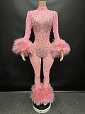 SUPER WHOLESALE | Pink Rhinestone Jumpsuit