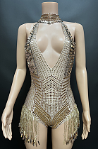 SUPER WHOLESALE | Sequins, Fringes Halter Dress