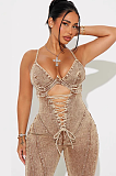 SUPER WHOLESALE | Lace Up Jumpsuit