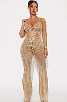 SUPER WHOLESALE | Lace Up Jumpsuit