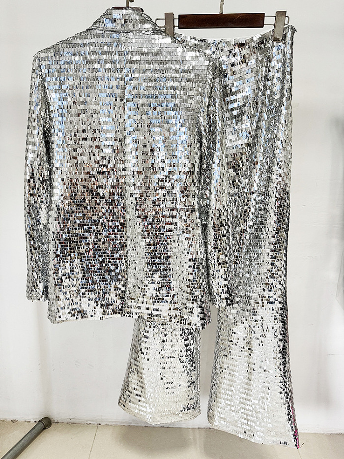 Sequin Blazer Two Piece Set