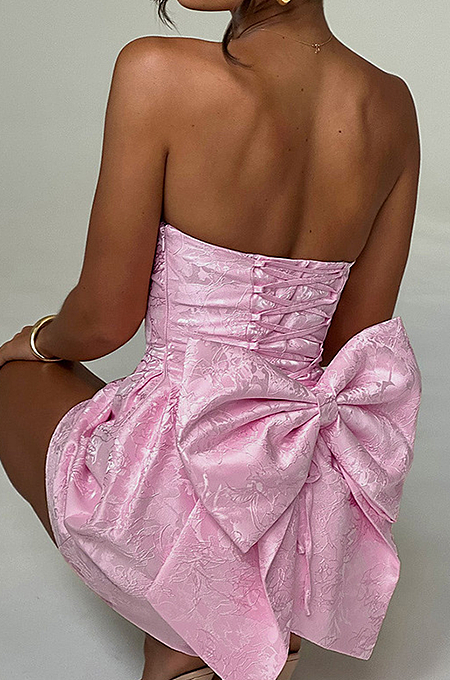 SUPER WHOLESALE | Strapless Big Bow Dress