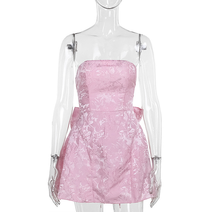SUPER WHOLESALE | Strapless Big Bow Dress