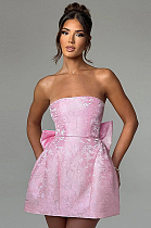 SUPER WHOLESALE | Strapless Big Bow Dress