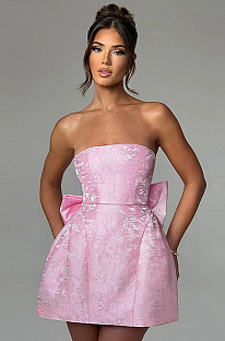 SUPER WHOLESALE | Strapless Big Bow Dress